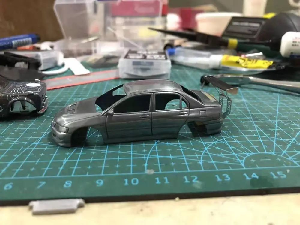 Wing Black Acrylic />Self Assemble hot wheels tomica SW-M /> 1:64 Custom Spoiler