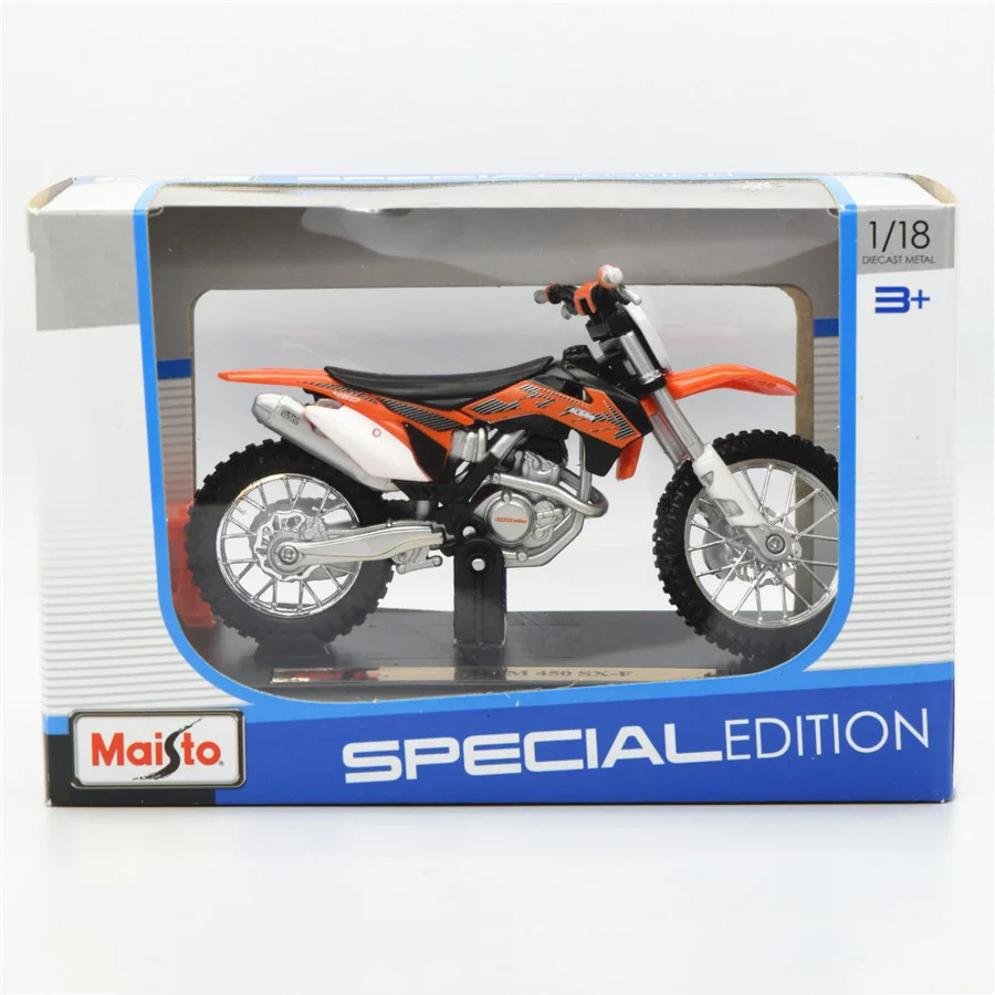 Модели мотоциклов Maisto 1/18 1:18 модель KTM 450 модели литые подарок на день рождения