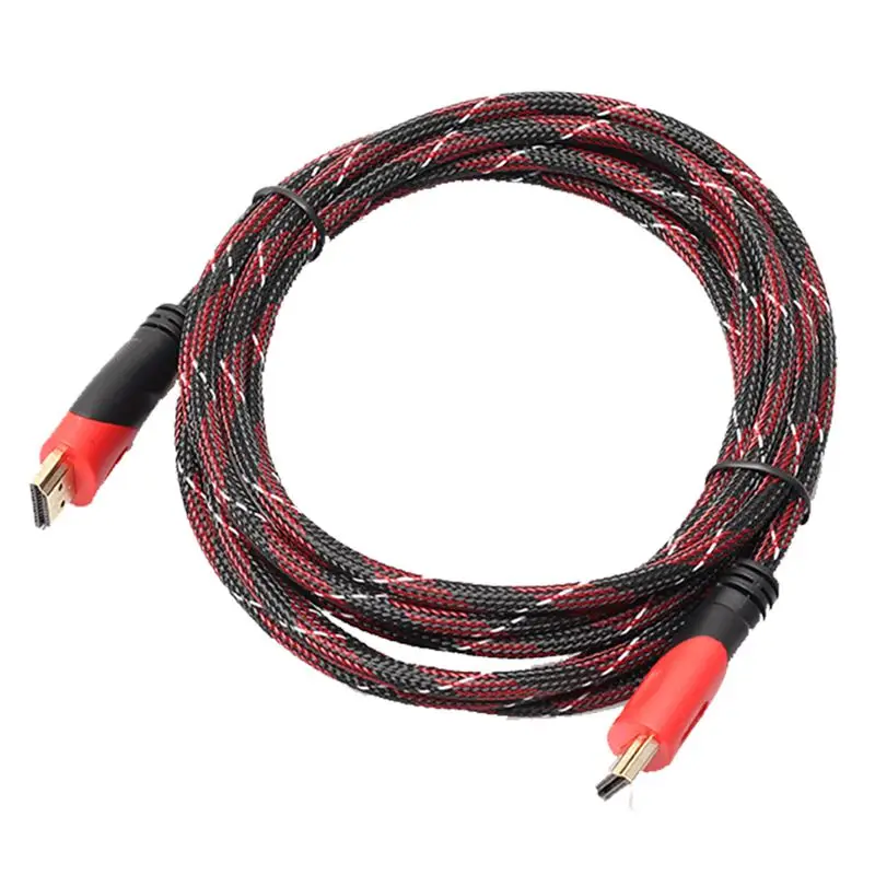 AABB-позолоченный hdmi кабель HD видео кабель аудио кабель hdmi кабель двойной цвет режим красный и черный сеть 3 м