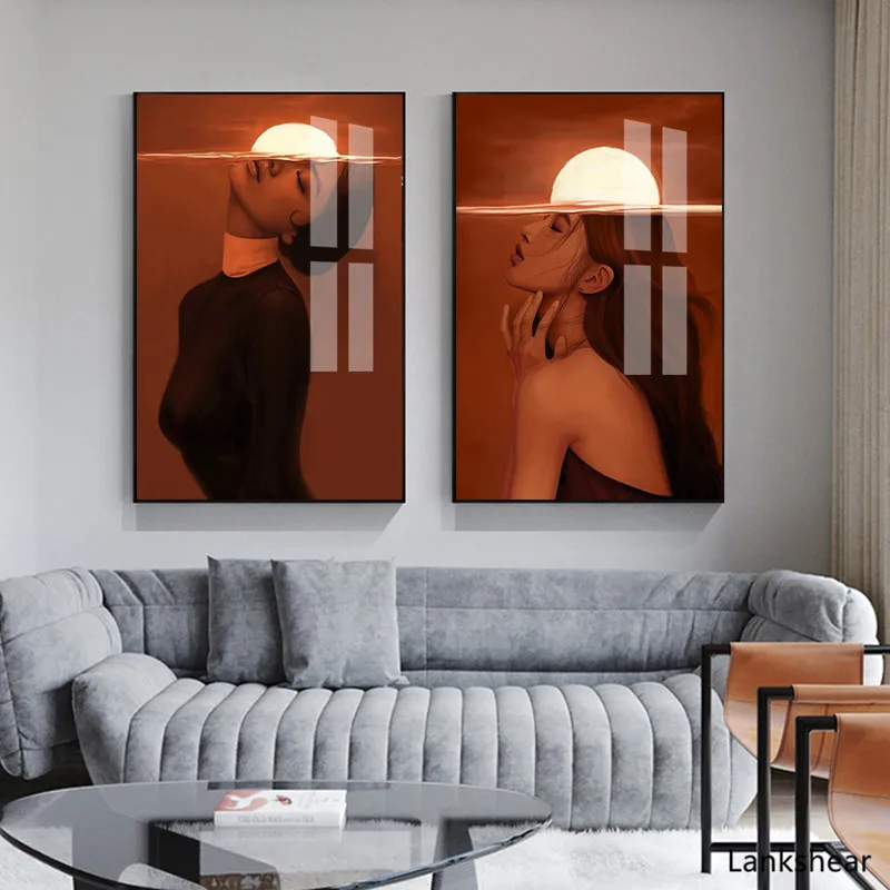 

Abstract Figure Sunrise Scene Women Wall Art Canvas Painting POP Picture Posters Prints Gallery Living Room Interior Home Decor
