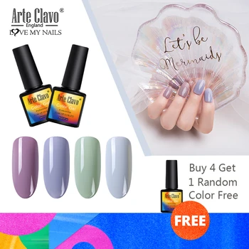 

Arte Clavo 8ml Nail Gel Polish Buy 4 Pcs Get 1 Color Free Lacquer Varnish Soak Off UV Semi Permanent Nail Art Gel Polish Kit