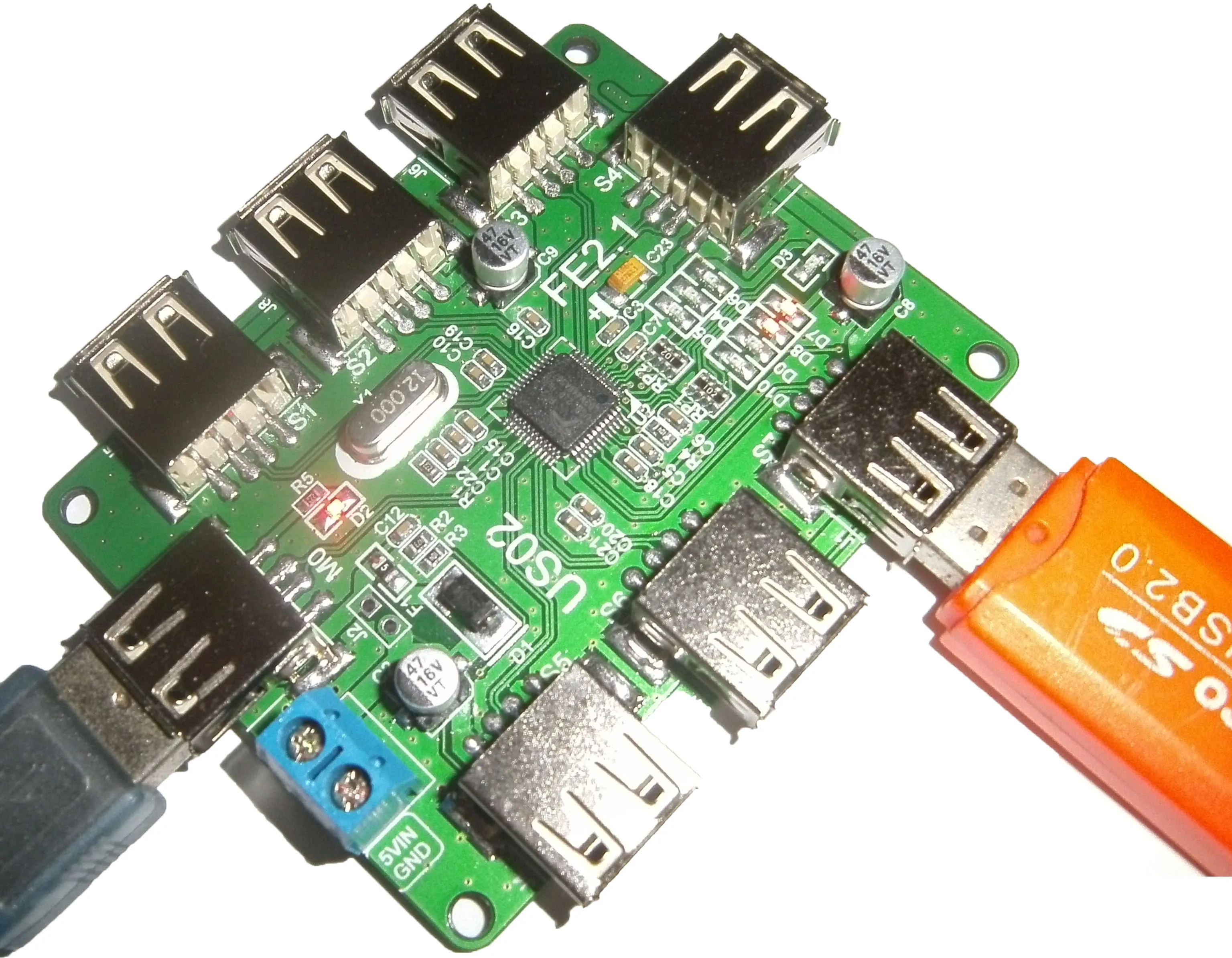 FE2.1 USB2.0 концентратор данных линия концентрация контроллер 1 Drag 7 само/автобус Питание двойной режим модуль