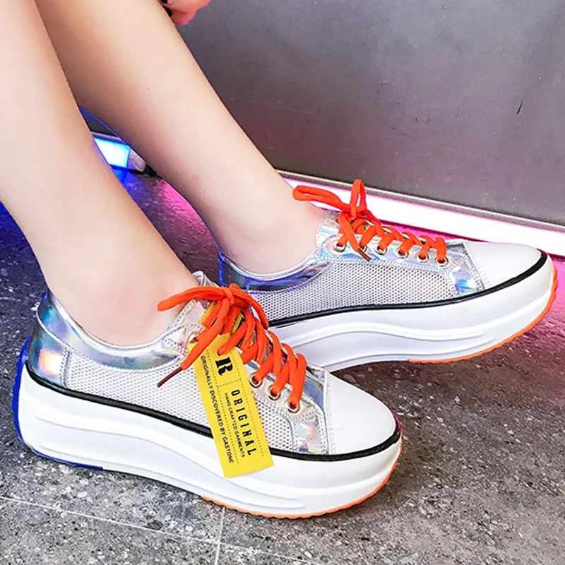 fashion women platform casual shoes mixed colors designer ladies breathable sneakers summer chunky female mesh flats for woman (20)