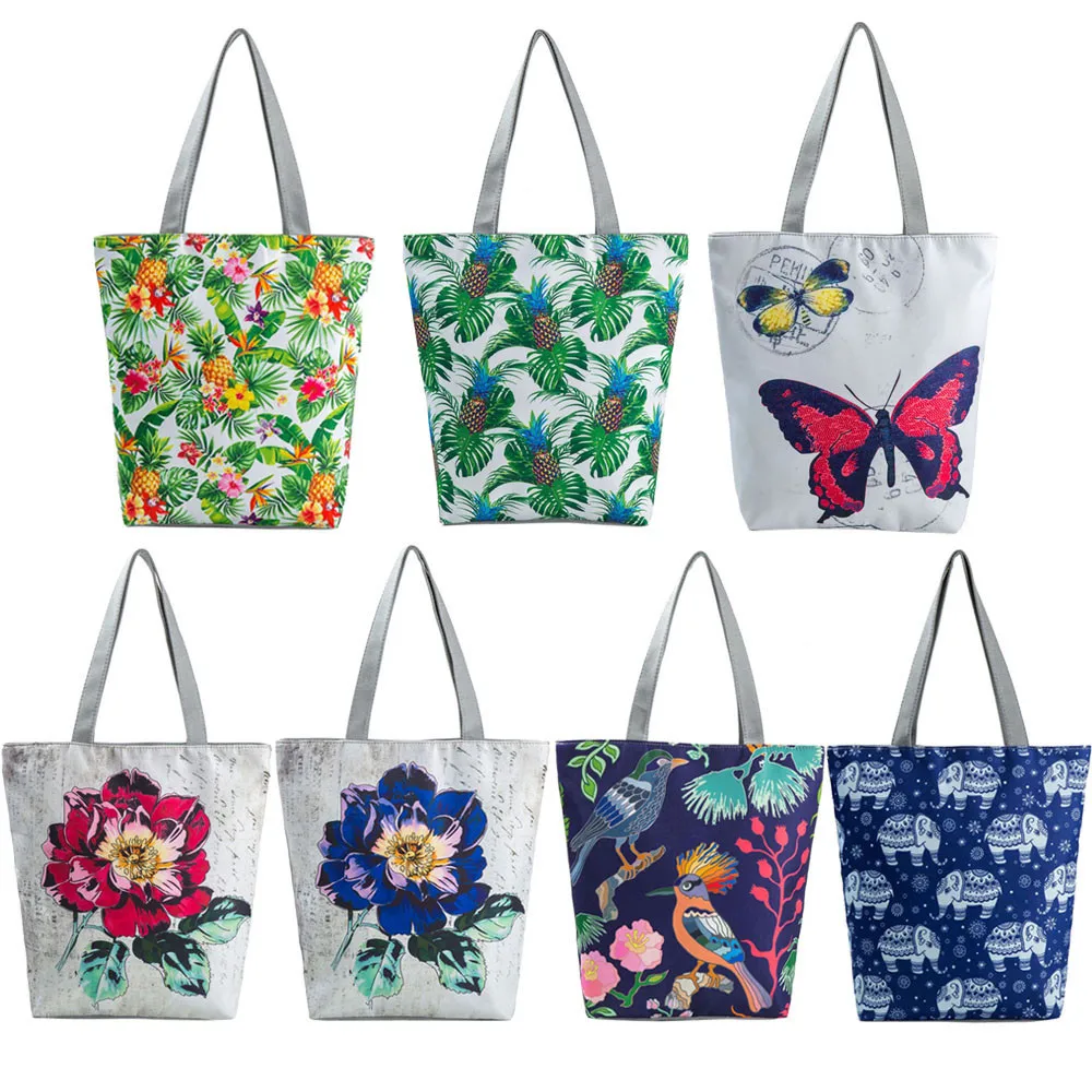 

Sleeper #W401 2019 NEW National Wind Printed Canvas Tote Casual Beach Bags Women Shopping Bag Handbags daily hot Free Shipping