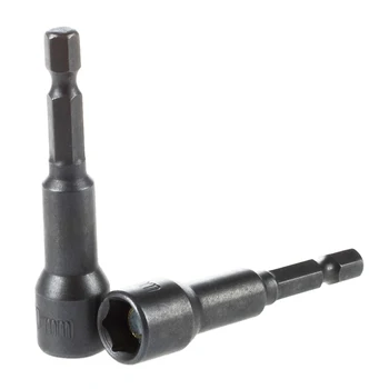 

2Pcs 1/4 Shank Magnetic 10mm Socket Wrench Hex Nut Driver Bit