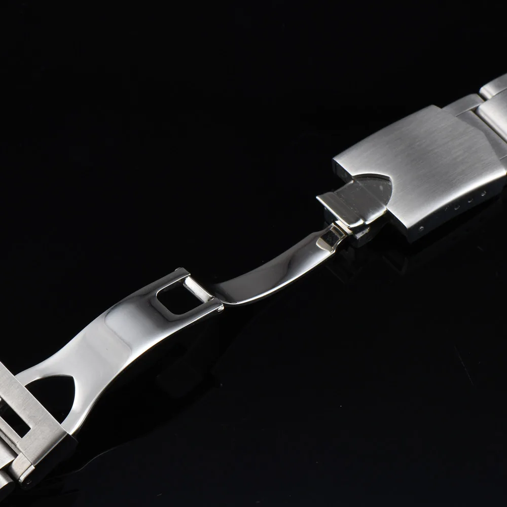 Corgeut 41 мм стерильный черный циферблат золотой знак сапфировое стекло ремешок из нержавеющей стали автоматические мужские часы с датой