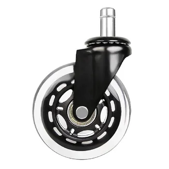 

5PCS Office Chair Caster Wheels 3 Inch Swivel Rubber Caster Wheels Replacement Soft Safe Rollers Furniture Hardware BS