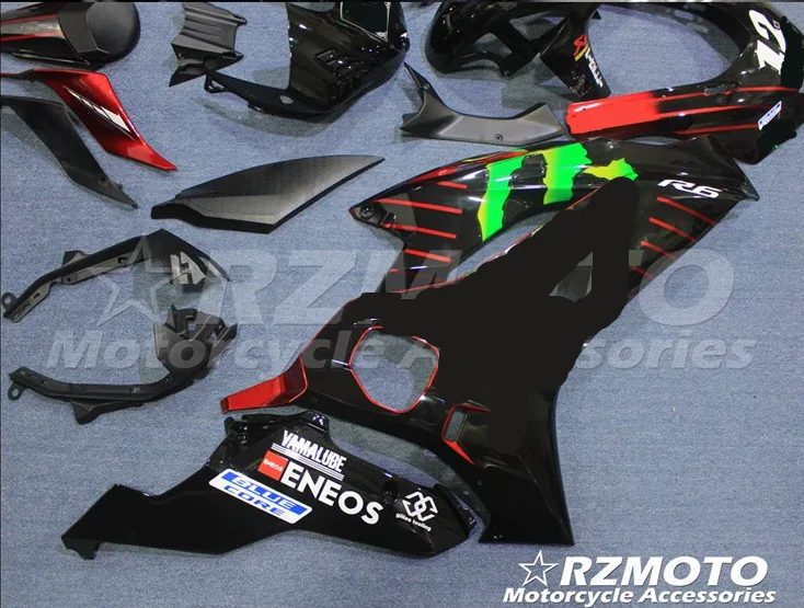 ABS мотоцикл обтекатель для YAMAHA R6 R6 17 18 впрыска кузова все виды цветов No. FF3001