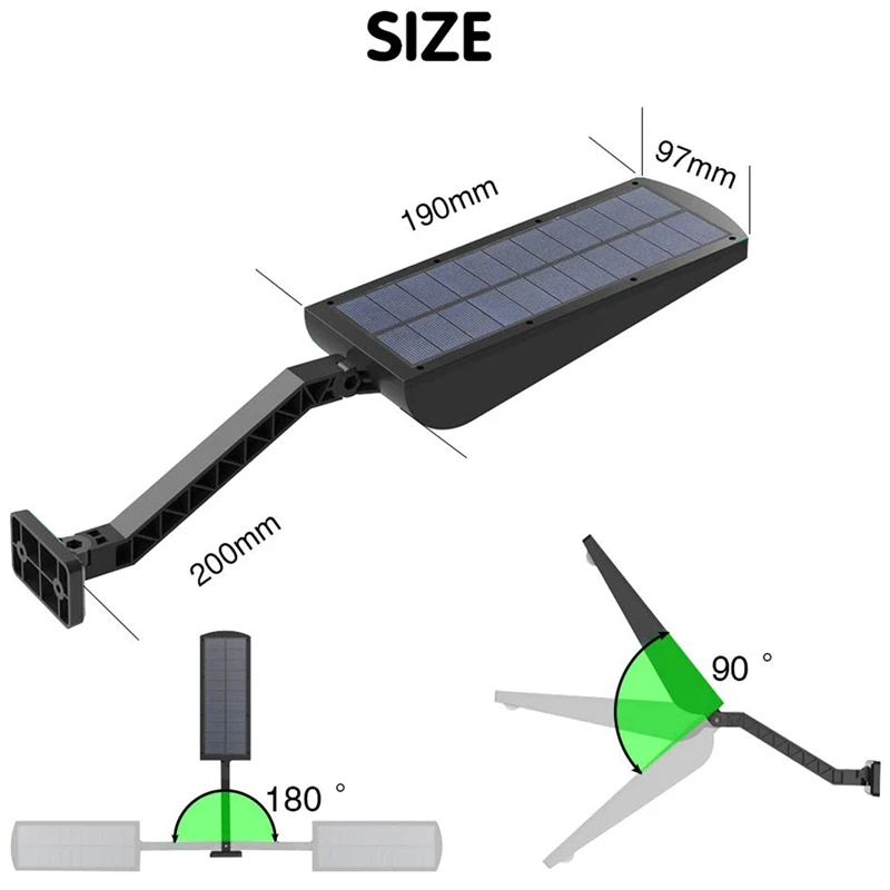 Солнечные светильники с датчиком движения, 48LED наружные солнечные прожекторы, регулируемый угол 360 градусов водонепроницаемый беспроводной свет безопасности fo