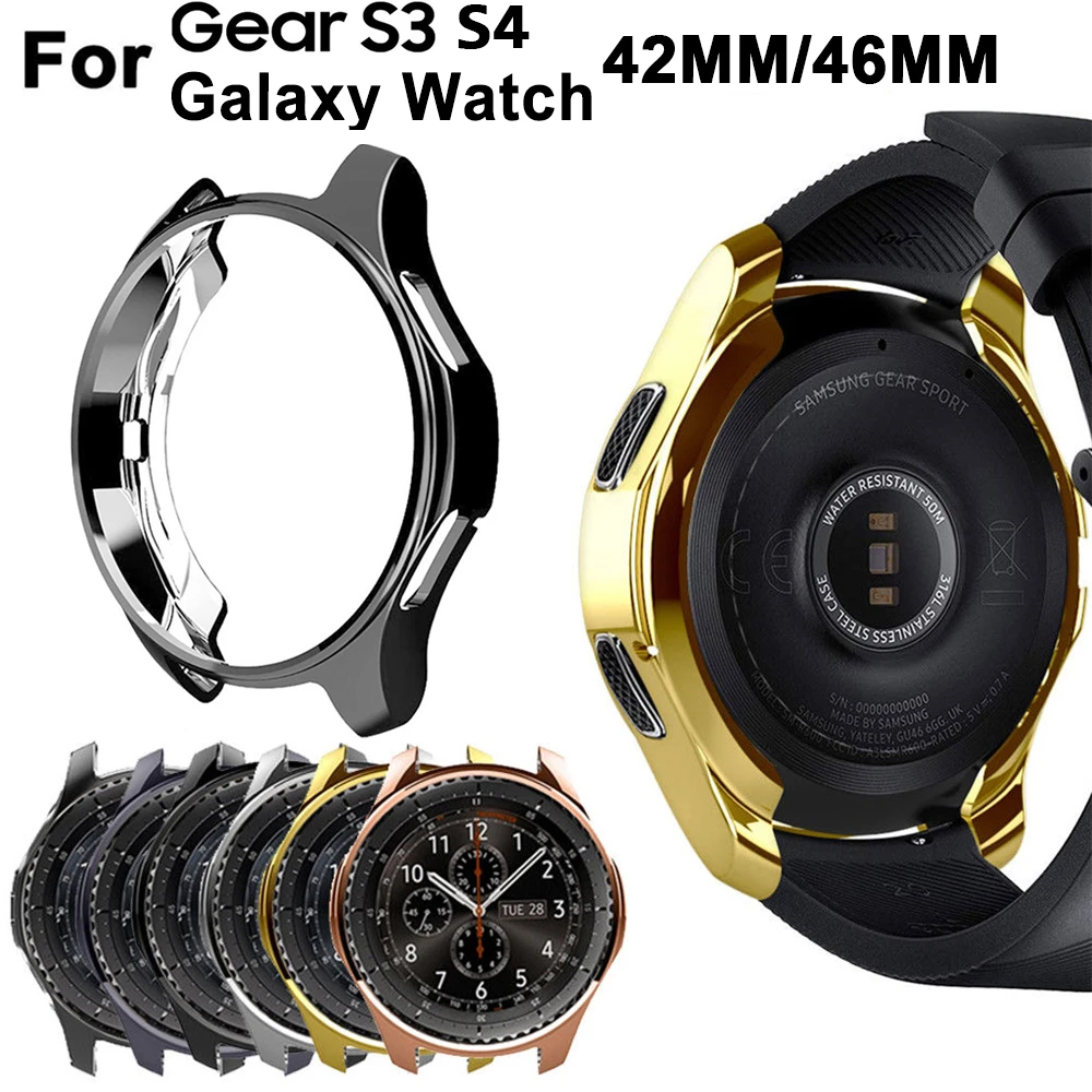 Чехол для samsung gear S3 frontier Galaxy Watch 46 мм мягкий ТПУ Универсальный защитный чехол-бампер чехол рамка края вокруг