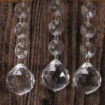 

12 pcs Crystal Beads Acrylic Crystal Shaped Diamond Garland Chandelier Hanging Wedding Party Beads Decoration JS23