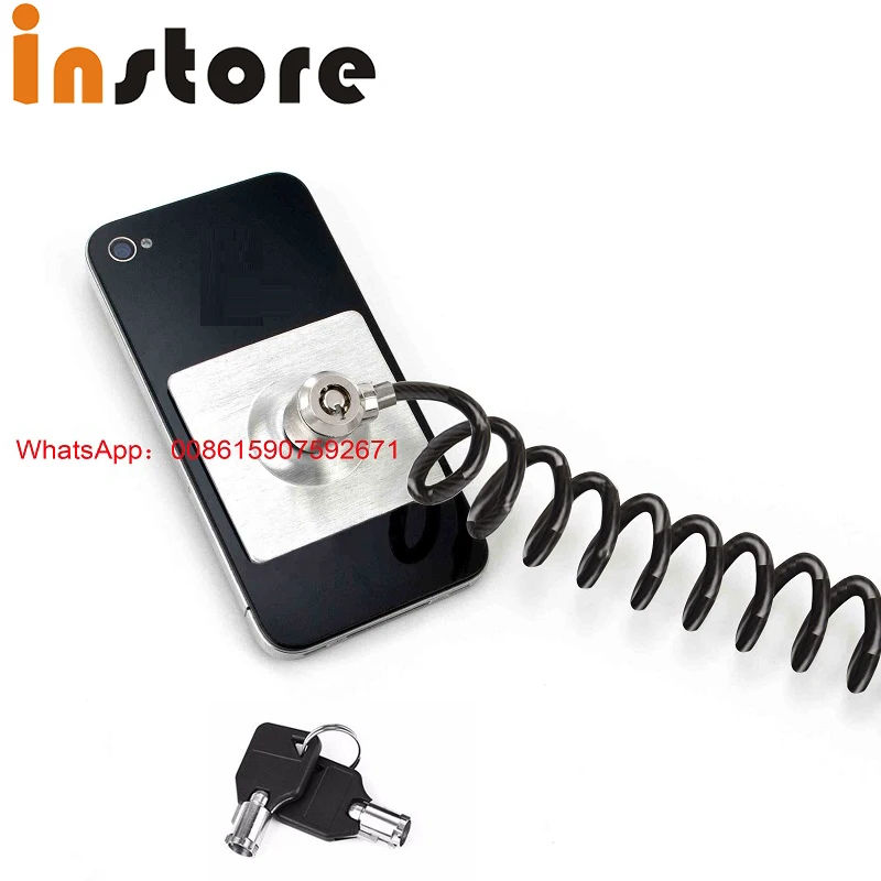 4 Sets High Quality Universal Anti Theft Tablet Coil Cable Lock For PAD Phone Smartphone Computer With Good Price