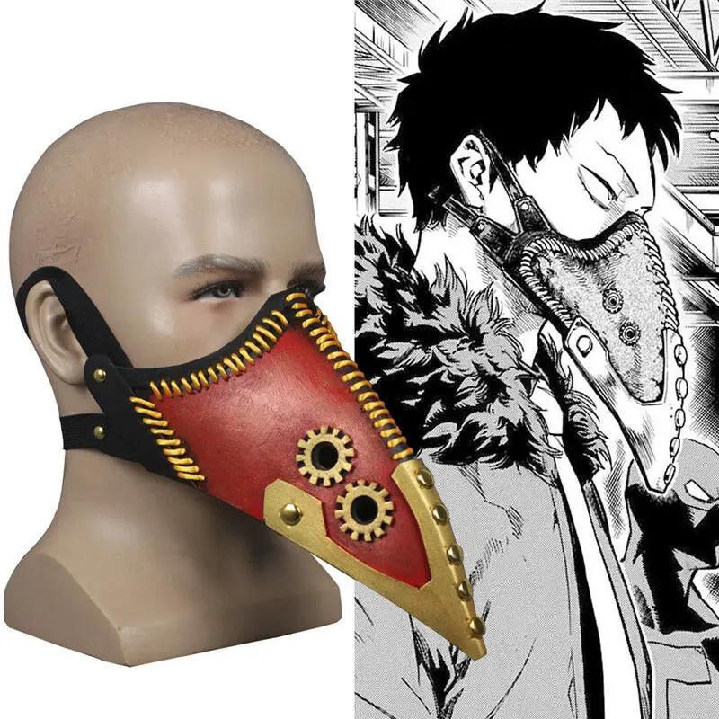 

Anime Boku no My Hero Academia Overhaul Mask Crow Mouth Plague Doctor Steampunk Mask Halloween Cosplay Prop Costume Accessory