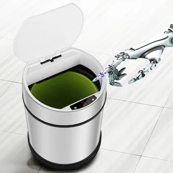 

8L Rubbish Bin USB Charging IR Inductive Trash Can Automatic Smart Sensor Kitchen Bathroom Trash Can Waste Bucket
