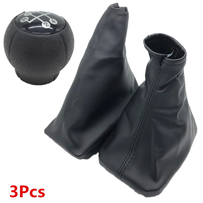 Для OPEL CORSA C(01-06) TIGRA B(04-12) COMBO C(01-11) ручная 5 скоростей Ручка переключения передач кожаный Гетр крышка багажника чехол для ручного тормоза - Color Name: Combo 3Pcs