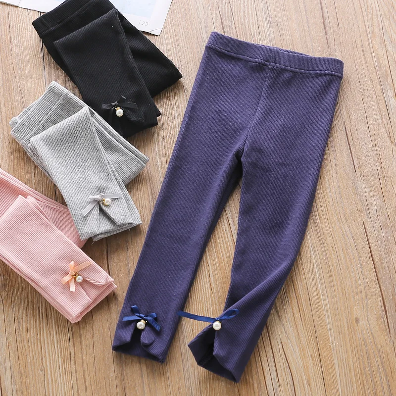 Girl leggings Spring Autumn children trousers for Baby Girls Pants Kids Clothes 90~130 Girls legging beads