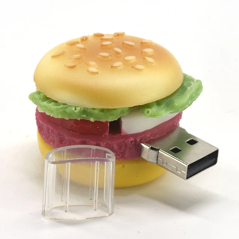 Флешка для еды 4 ГБ 8 16 32 64 usb флеш накопитель 128 256 U stick гамбургеров жареных лент