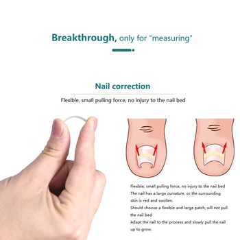 

10pc/Bottle Ingrown Toe nail Correction Tool Toe Nail Treatment Elastic Patch Sticker Straightening Clip Brace Pedicure Tool