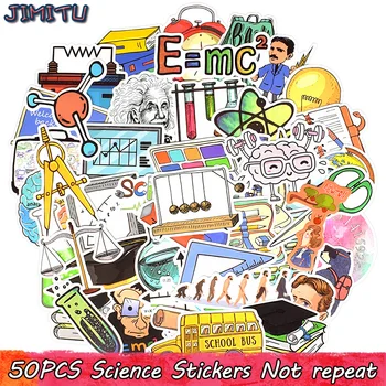 

50 PCS Science Stickers Funny Physical Element Education Sticker for Student DIY Laptop Luggage Scrapbooking Stationery Bicycle