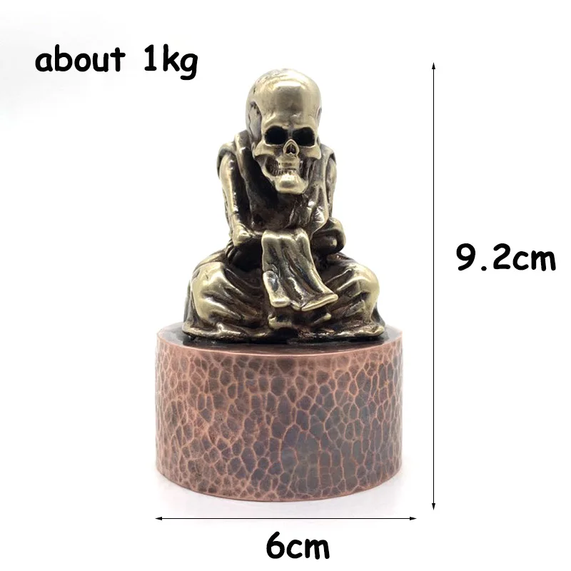 skull buddha statue copper (9)
