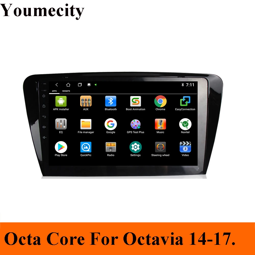 10 1 дюймовый Android 9 0 Octa Core 2GRAM 32GROM автомобильный dvd плеер для Skoda Octavia 2015 2017