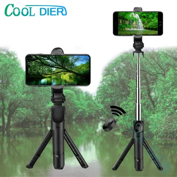 

COOL DIER Wireless Bluetooth Selfie Stick Extendable Handheld Monopod Mini Tripod With Bluetooth remote control For Android IOS