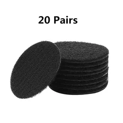 Self-Adhesive Anti-Slip Hook Dots - 60mm (20 Pair-Black)