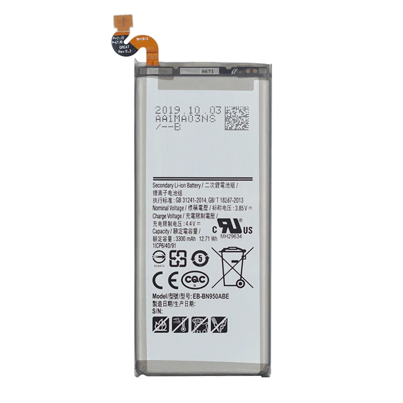 Аккумулятор Note 8 для Samsung N950 N950F N950U N950N 3300 мАч 100% оригинал аккумулятор | Мобильные