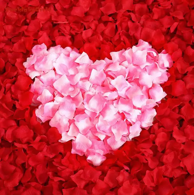 Свадебные лепестки роз 5*5 см, искусственные цветы из полиэстера, Свадебный декор, романтические искусственные лепестки роз, свадебные розы