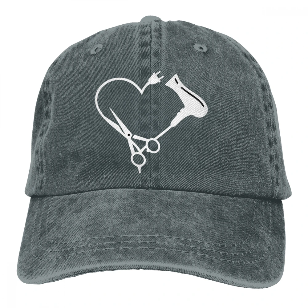 Стильный стилист Love Casquette черные унисекс Мужские Женские джинсовые бейсболка с ремешком кепки Регулируемая шляпа для гольфа папа