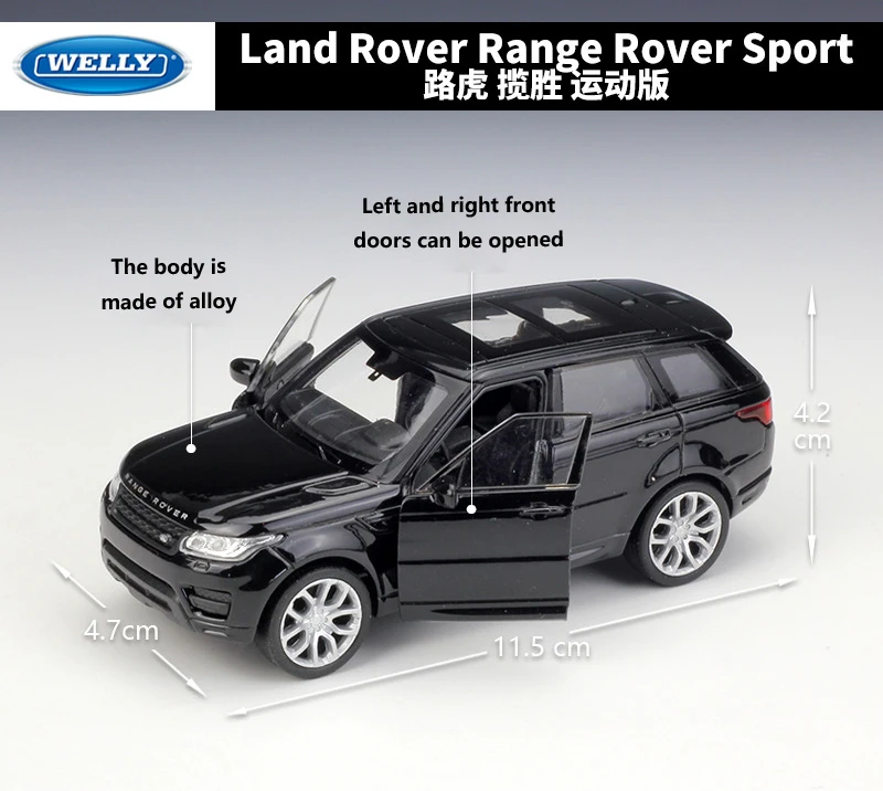 Автомобильный литой автомобиль WELLY масштаб 1:36 Land Rover Range спортивный внедорожник