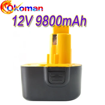 

12V 9800mAh Tool battery for Dewalt DE9074 DC9071 DE9037 DE9071 DE9075 DW9071 DW9072 DW9074 DC727 DC756 DC980 DC981 DW051