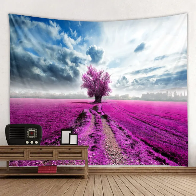 Beautiful Red trees and meadows Printed Large Wall Tapestry Cheap Hippie Wall Hanging Bohemian Wall Tapestries Mandala Wall Art