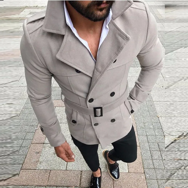 Осенне-зимняя мужская куртка Slim Fit Chaqueta Hombre, однотонная уличная Мужская одежда, топы, пальто с длинными рукавами, куртки Veste Homme