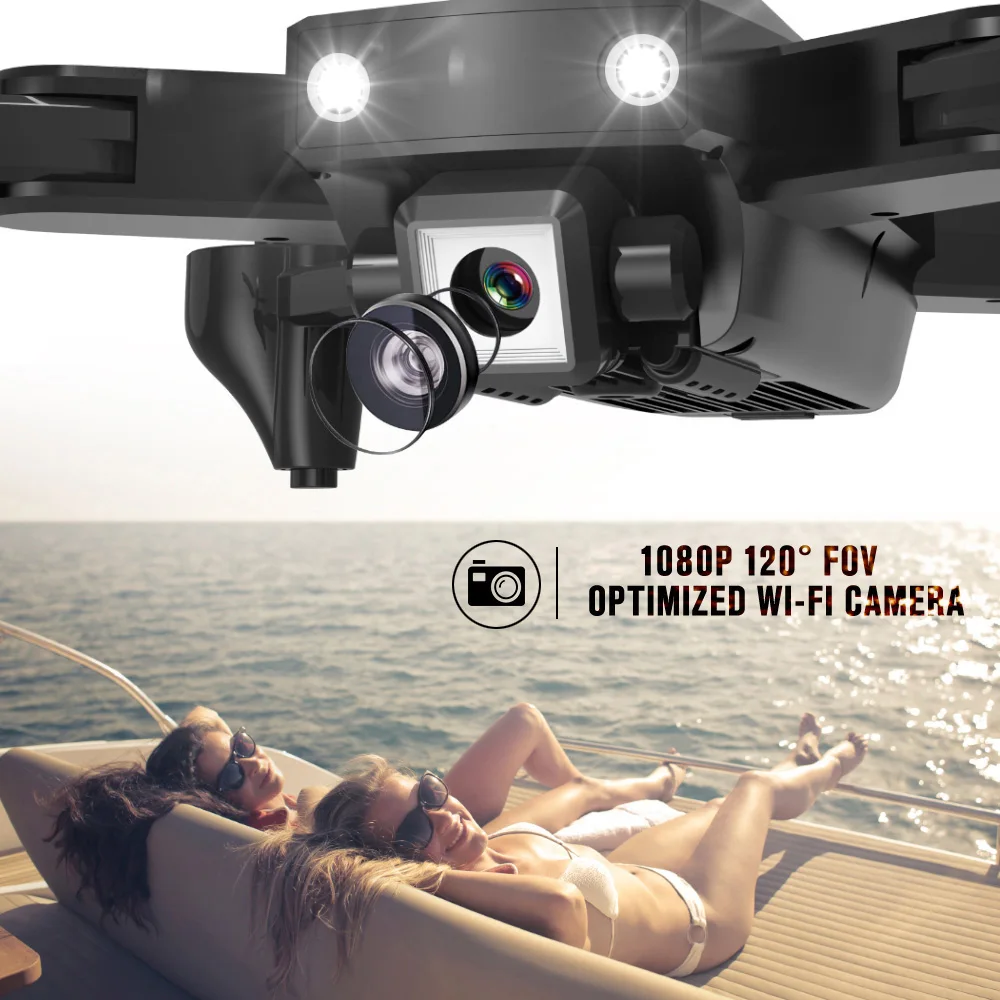 Дешево S166 мини Дрон font b gps b font Dynamic Follow 1080P с камерой 18 минут время полета wifi FPV RC Дрон 720P Квадрокоптер 3 батареи с сумкой