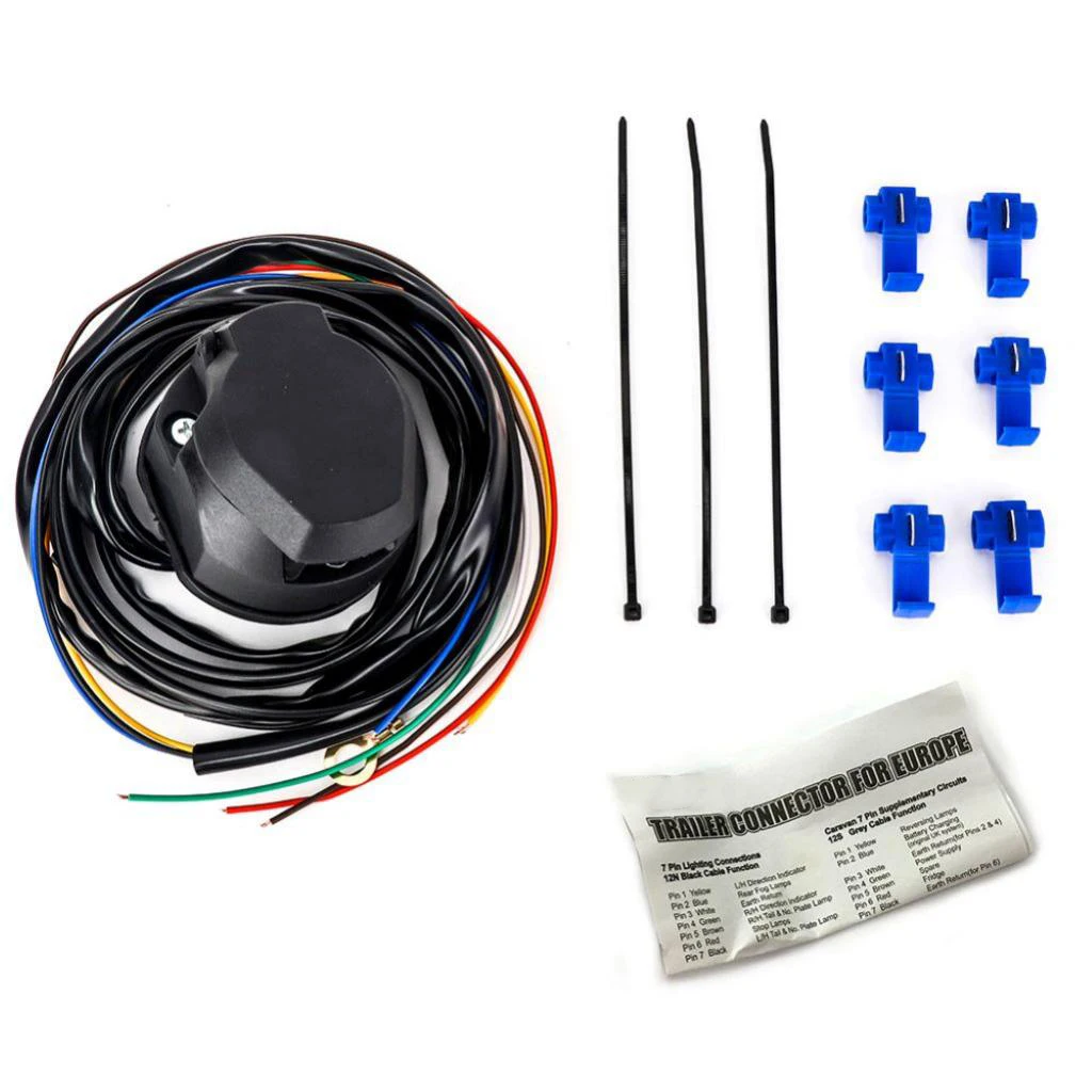 7 Pin Trailer Socket Cable 1.5m Wire European Car Trailer Wiring Connector 7 Pin Trailer Socket Cable 1.5m Wire European Car Trailer Wiring Connector