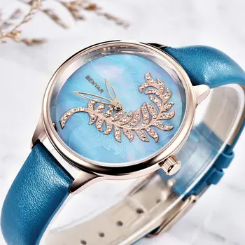 

BENYAR Fashion luxury Brand Women Watches Waterproof Leather Quartz Wrist Watch Ladies Dress Watch reloj mujer