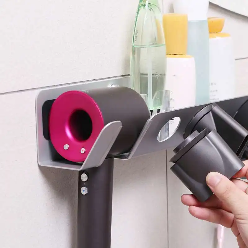 Настенный держатель для фена Dyson Supersonic, кронштейн-вешалка из алюминиевого сплава для фена Dyson, диффузор и две насадки