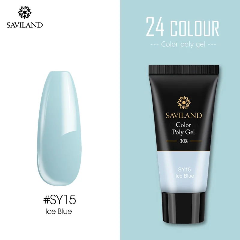 30G SY15 SAVILAND 15g Color Poly Gel Finger Extension 30g Red Blue Yellow Poly Gel Nail Gel Camouflage Soak Off UV Hard Fast Builder Gel - Цвет: 30G SY15