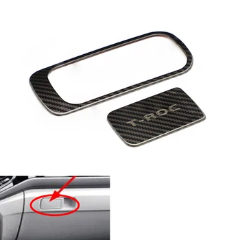 

Car Stickers Stainless Steel Passenger Side Glove Box Switch Decoration Cover For Volkswagen VW T-ROC TROC 2018 2019