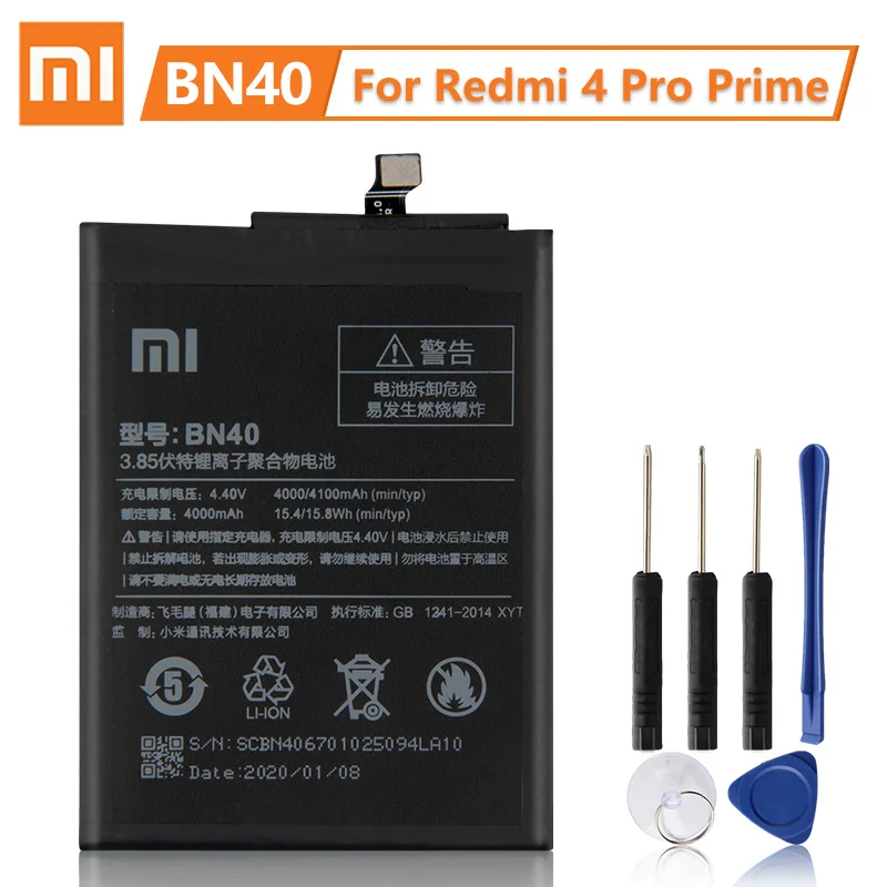 Оригинальный сменный аккумулятор XiaoMi BN30 BN42 BN40 BM47 для Xiaomi Redmi 4A 4 Pro 3 3S 3X 4X