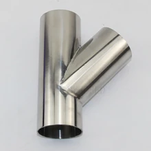 

Free shipping 304 Stainless Steel 45 degree tee OD 19 mm-102 mm Stainless Steel Bevel 1.5 mm 2 mm thick tube