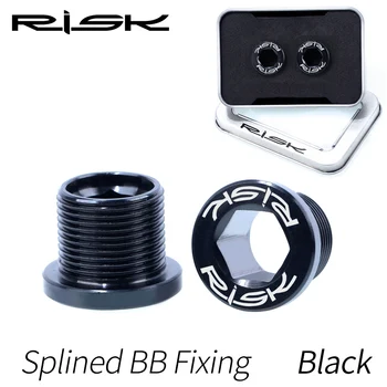 

RISK 2pcs M15x12 MTB Bike Chain Wheel Octalink Linking Screw Bicycle Splined BB Bottom Bracket Fixing Bolt Crank Arm Dust Cover