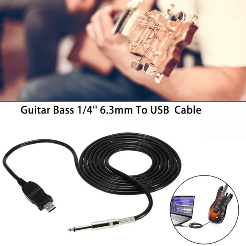 W780 3M бас-гитары 1/4 ''6,3 мм разъем USB Подключение инструмент ...
