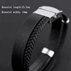 Leather Bracelet Blank For Engrave Stainless Steel Plate To Engrave Layer Leather Bracelet Bangles For Men Wholesale 10pcs 2