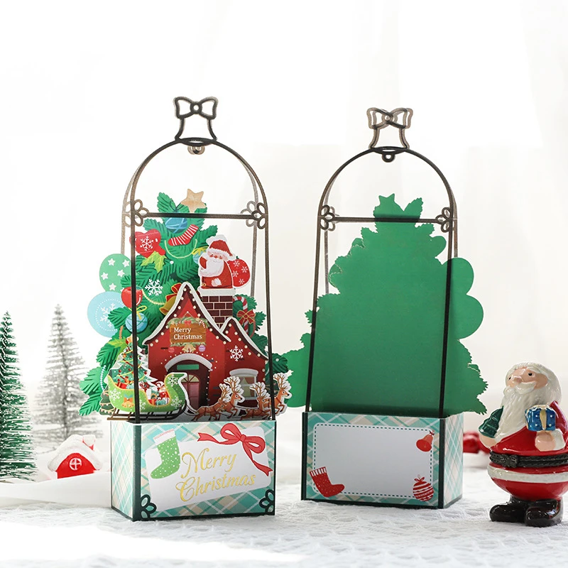 Weihnachtskarten Pop-Up 3D – Handgefertigte Dankeskarten Mit Umschlägen, 4 Stück Set