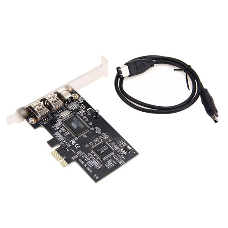 PCI E к IEEE 1394 адаптер с 3 портами плата PCI Express плата расширения для настольного ПК