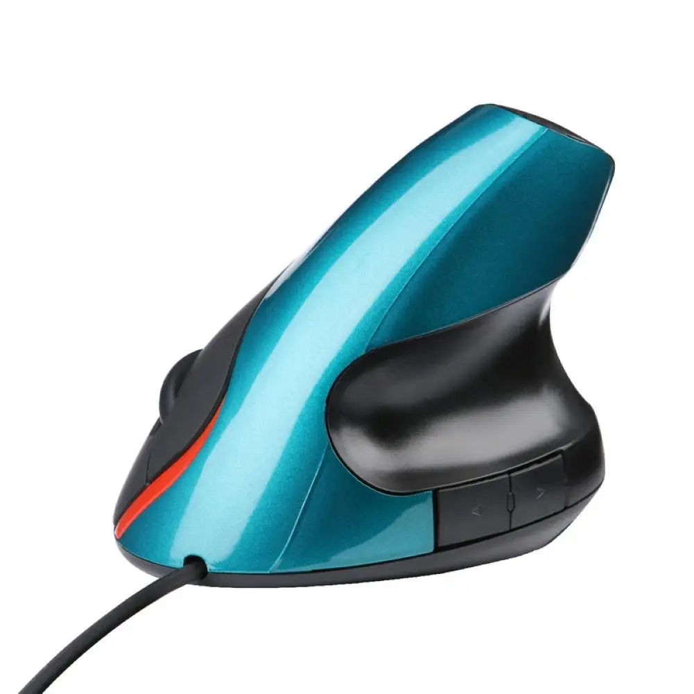 Diseño ergonómico USB Vertical ratón óptico muñeca curación 5 botones óptico de 1200 DPI ratones para ordenador PC y portátil