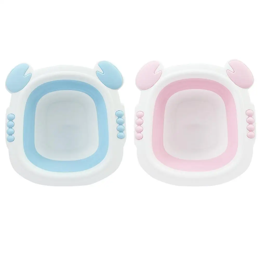 Baby Washbasin Portable Folding Tub Infant Washbasin Collapsible Tourism Newborn Folding Basin Wash Holder Footbath Basin