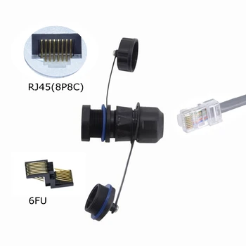 

Outdoor CAT6/5e RJ45 Network Waterproof Connector, Industrial Panel Mount Coupler with IP68 Dustproof Cap Ethernet LAN Cable